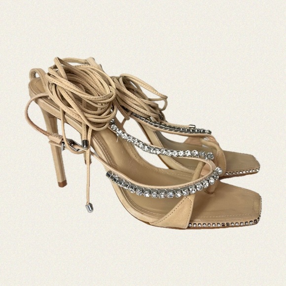 Schutz Vikki Crystal Embellished High Heel Sandals - Picture 10 of 12